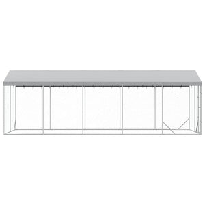 Verzinkter Outdoor Hundezwinger mit Dach 3x7,5x2,5m