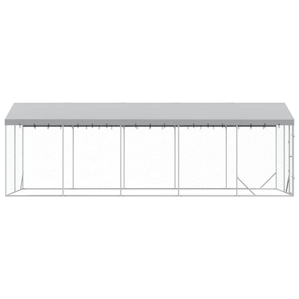 Verzinkter Outdoor Hundezwinger mit Dach 3x7,5x2,5m