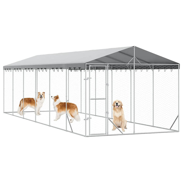 Hundezwinger mit Dach 3x9m Verzinkt