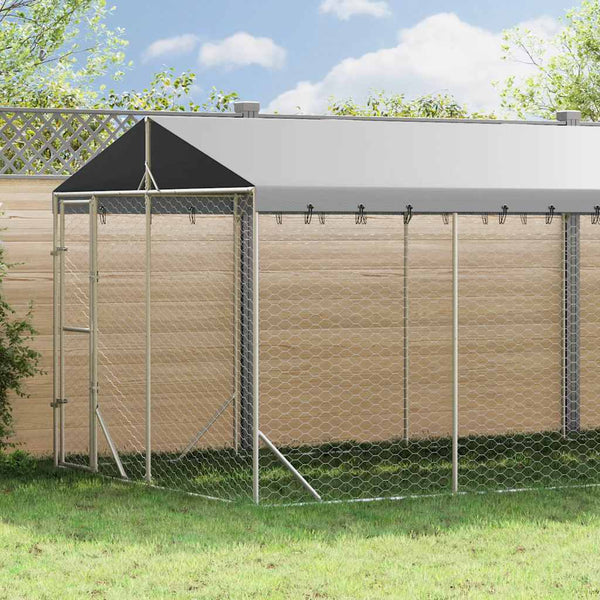 Hundezwinger mit Dach 3x9m Verzinkt
