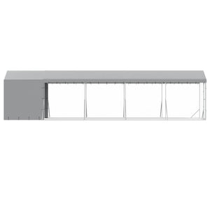 Verzinkter Outdoor-Hundezwinger mit Dach 2x10x2,5m