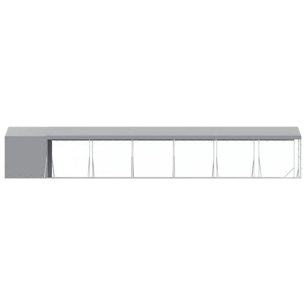Verzinkter Outdoor-Hundezwinger mit Dach 2x14x2,5m