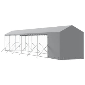 Verzinkter Outdoor-Hundezwinger mit Dach 2x14x2,5m