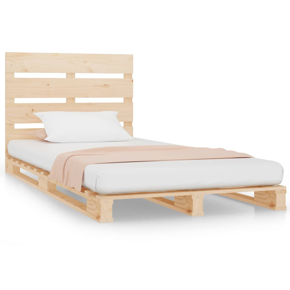 vidaXL Lit en bois massif 90x190 cm pin