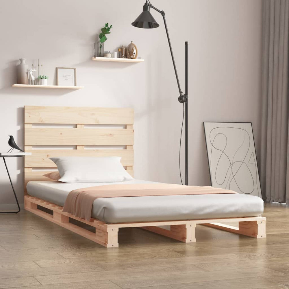 vidaXL Lit en bois massif 90x190 cm pin