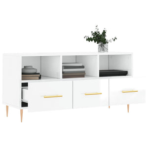 Hochglanz TV-Schrank Weiß 102x36x50 cm