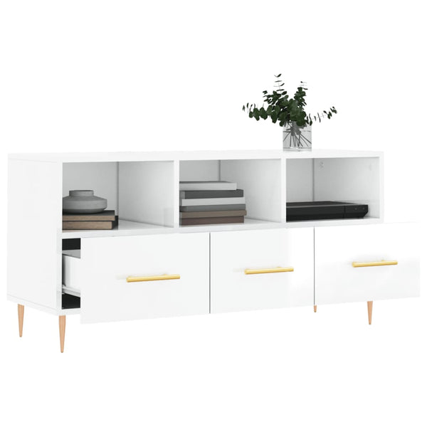 Hochglanz TV-Schrank Weiß 102x36x50 cm