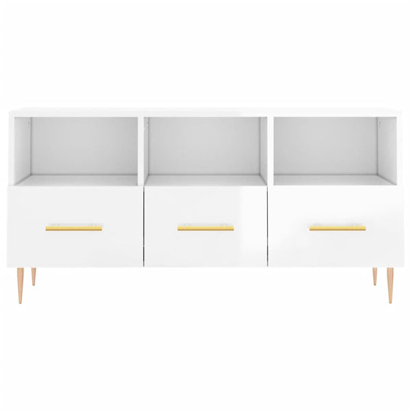 Hochglanz TV-Schrank Weiß 102x36x50 cm