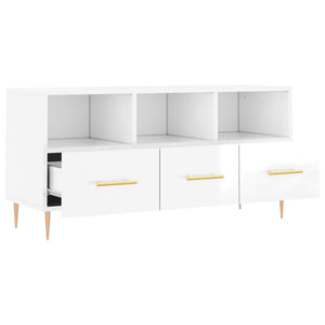Hochglanz TV-Schrank Weiß 102x36x50 cm