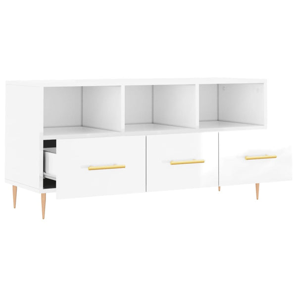 Hochglanz TV-Schrank Weiß 102x36x50 cm