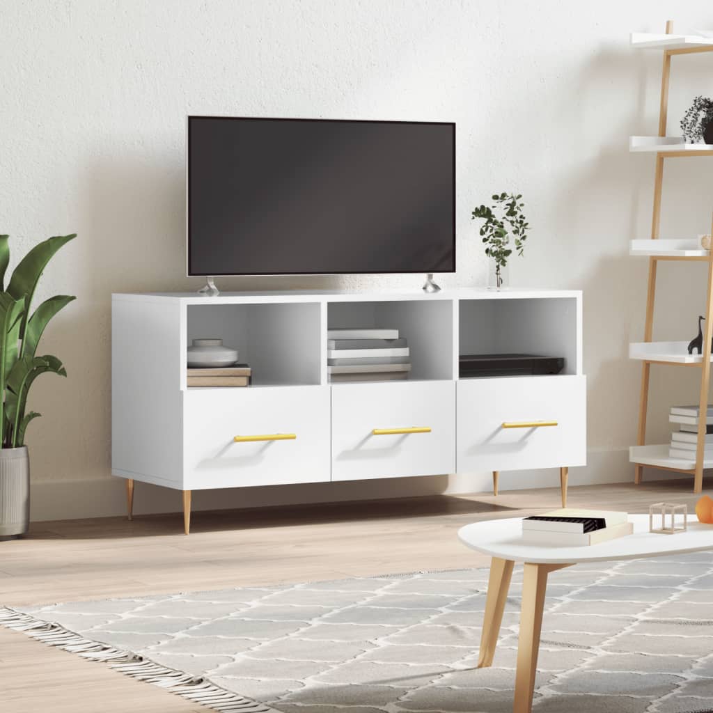 Hochglanz TV-Schrank Weiß 102x36x50 cm