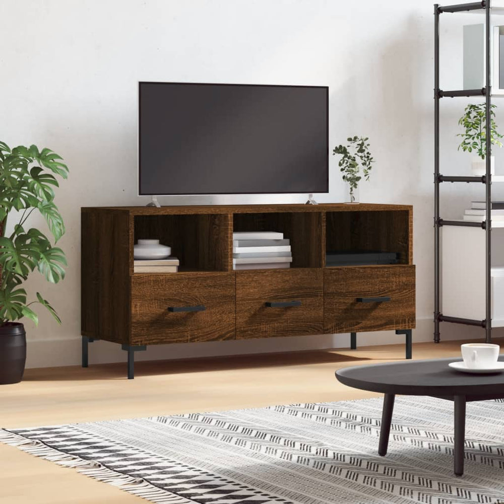 TV-Schrank Braun Eichen-Optik 102 cm