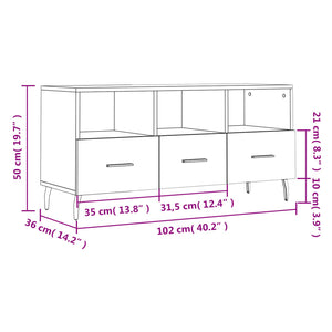 Weißer TV-Schrank 102 cm