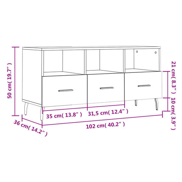 TV-Schrank Sonoma-Eiche 102 cm