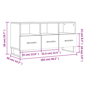 Schwarzer TV-Schrank 102 cm