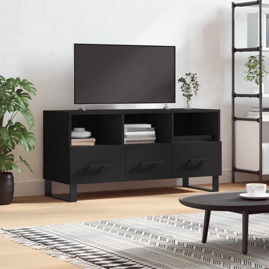 Schwarzer TV-Schrank 102 cm