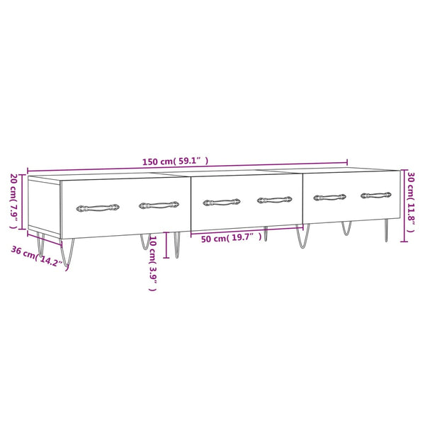 TV-Schrank Räuchereiche 150 cm