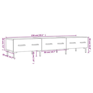 Schwarzer TV-Schrank 150 cm