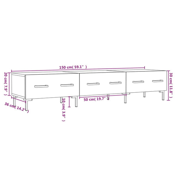Schwarzer TV-Schrank 150 cm