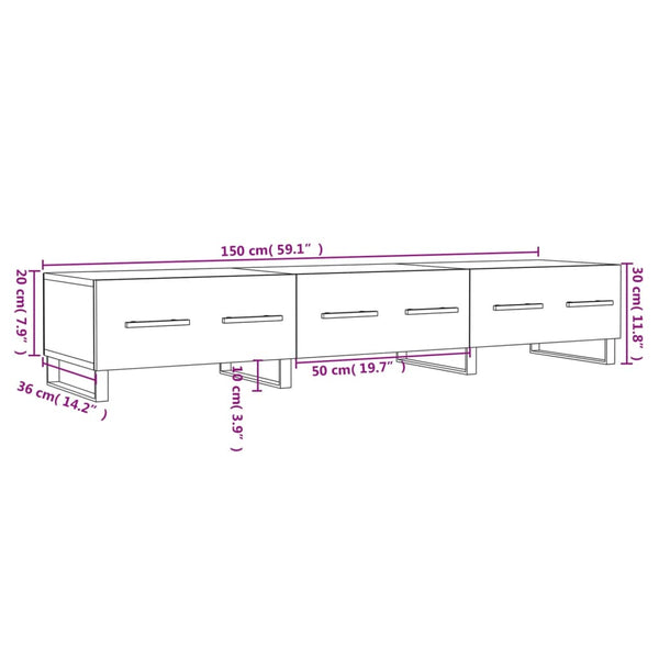 Weißer TV-Schrank 150 cm