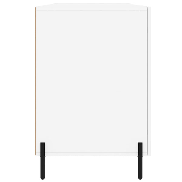 Schreibtisch, Hochglanz Weiß, 140 cm