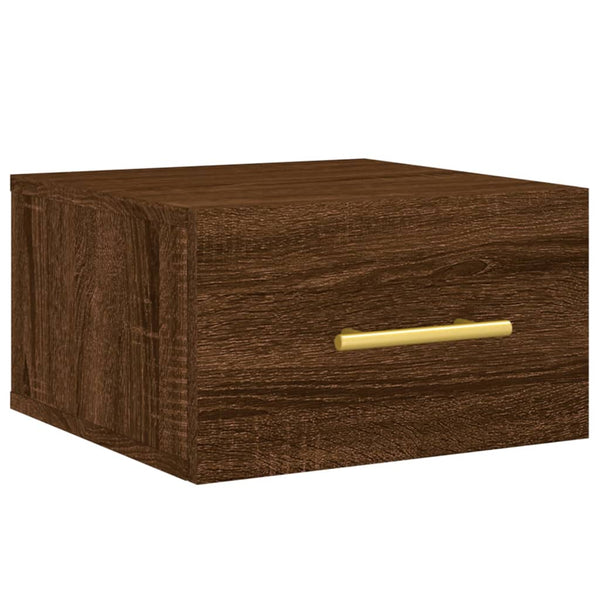 Wand-Nachttisch Braun Eichenoptik 35x35 cm