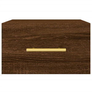 Wand-Nachttisch Braun Eichenoptik 35x35 cm
