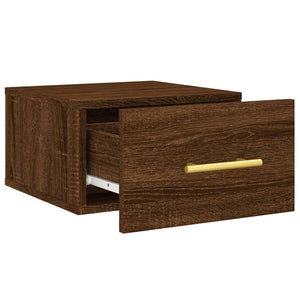 Wand-Nachttisch Braun Eichenoptik 35x35 cm