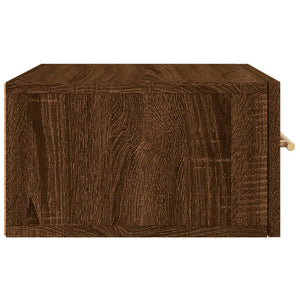 Wand-Nachttisch Braun Eichenoptik 35x35 cm