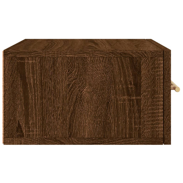Wand-Nachttisch Braun Eichenoptik 35x35 cm