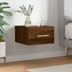 Wand-Nachttisch Braun Eichenoptik 35x35 cm
