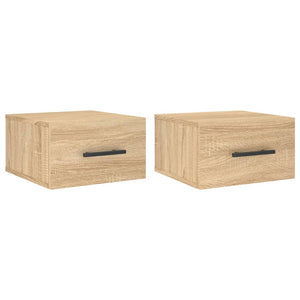 Wand Nachttische Sonoma-Eiche 2er Set