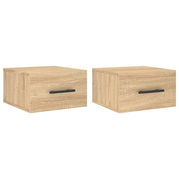 Wand Nachttische Sonoma-Eiche 2er Set