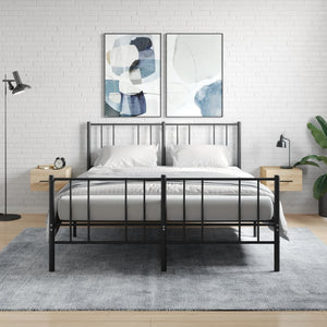 Wand Nachttische Sonoma-Eiche 2er Set
