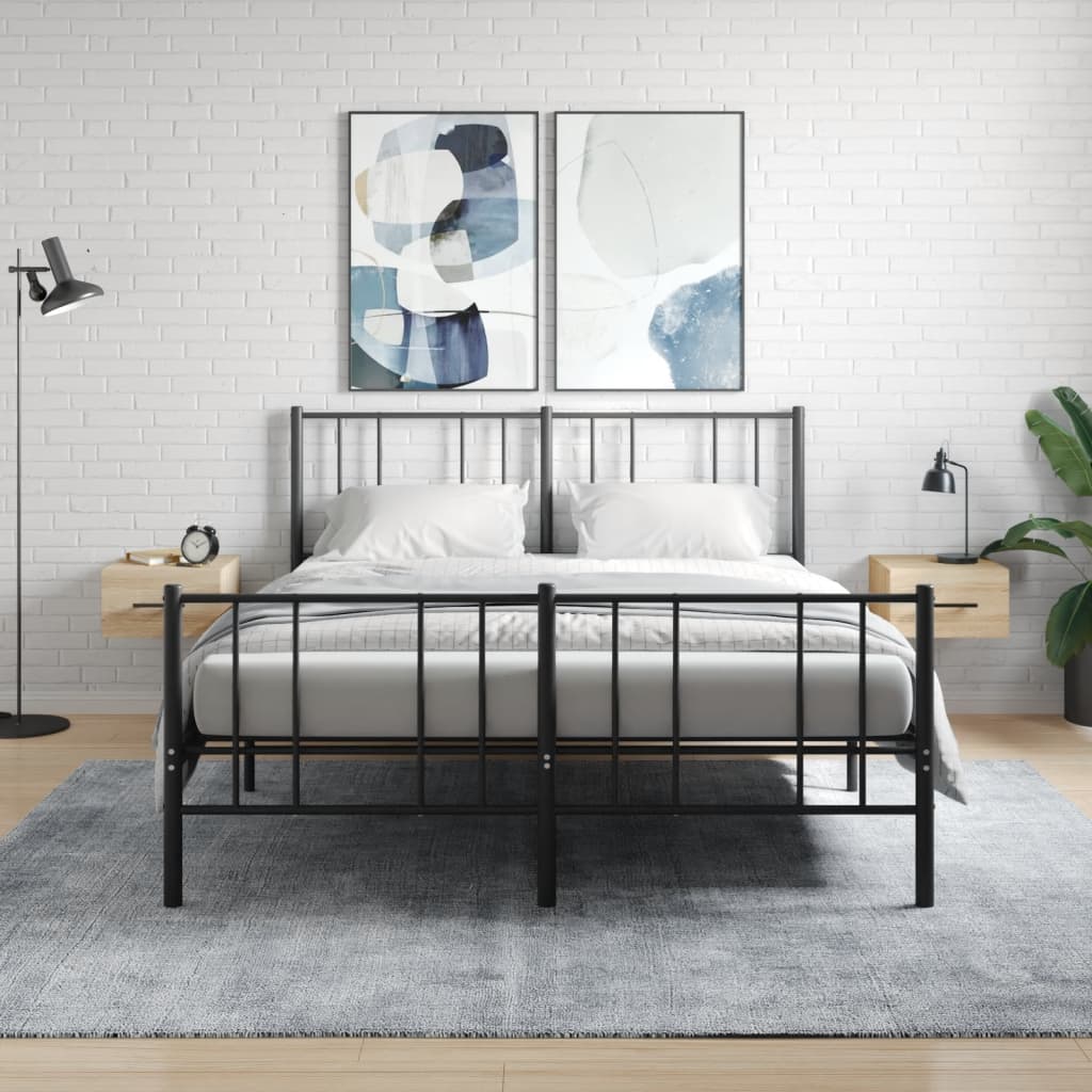 Wand Nachttische Sonoma-Eiche 2er Set