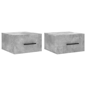 Wand-Nachttische 2er Set Betongrau 35x35x20cm
