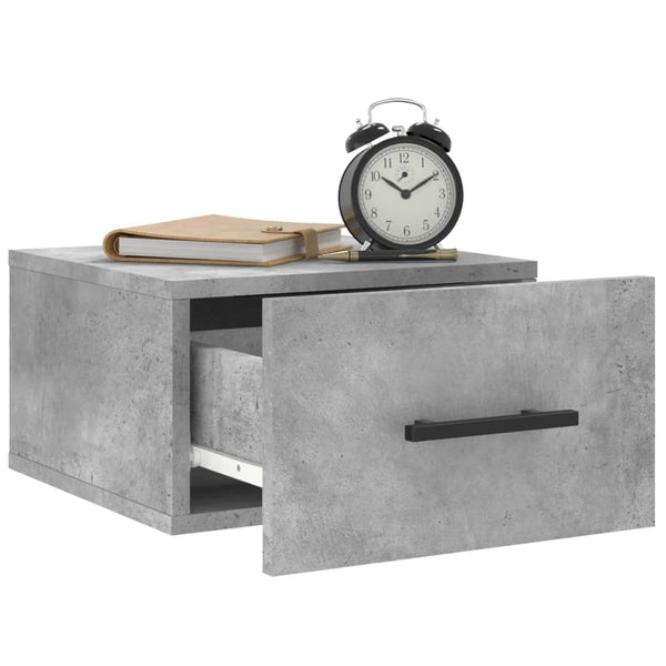 Wand-Nachttische 2er Set Betongrau 35x35x20cm