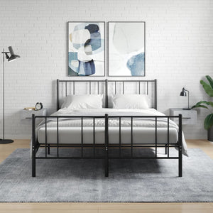 Wand-Nachttische 2er Set Betongrau 35x35x20cm