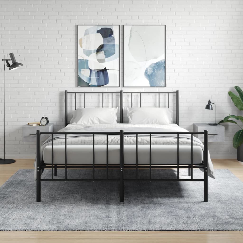 Wand-Nachttische 2er Set Betongrau 35x35x20cm