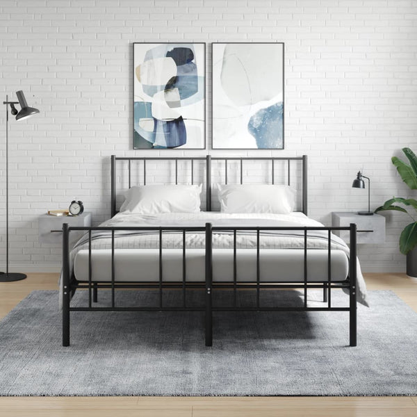 Wand-Nachttische 2er Set Betongrau 35x35x20cm