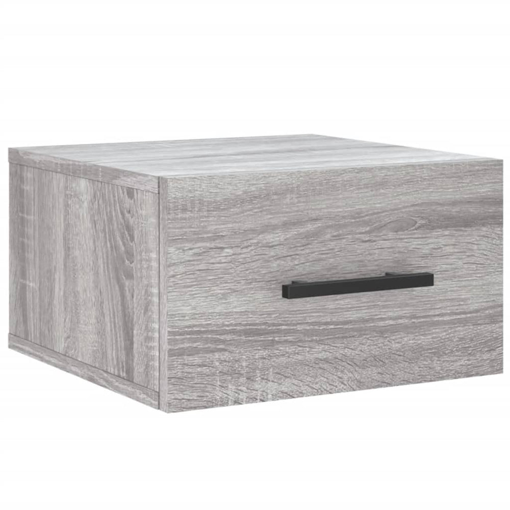 vidaXL Wall-Mounted Nightstand Sonoma Grey 35x35x20 cm
