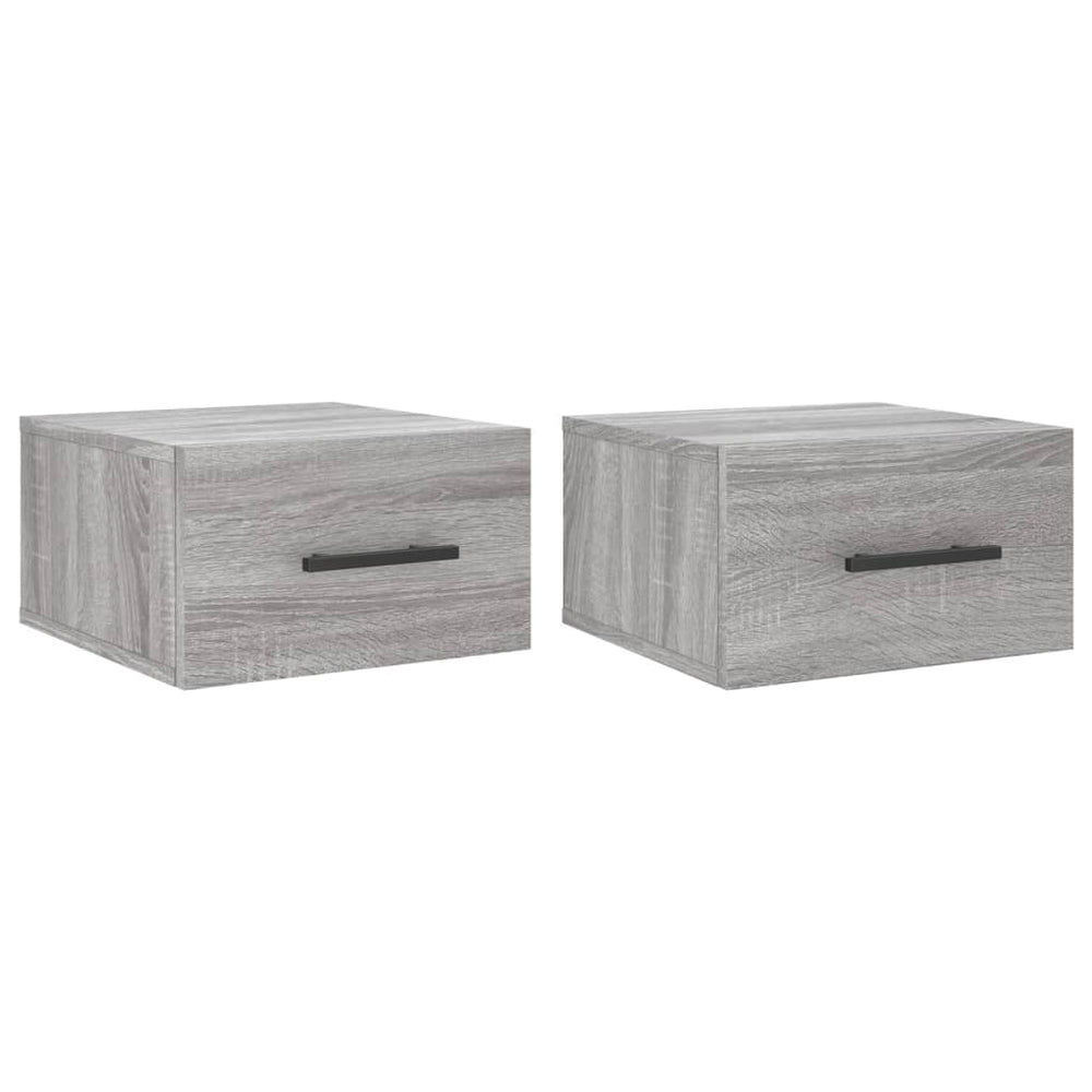 Wand Nachttische Grau Sonoma 2er-Set