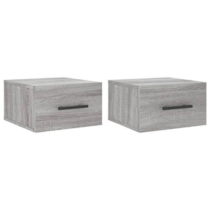 Wand Nachttische Grau Sonoma 2er-Set