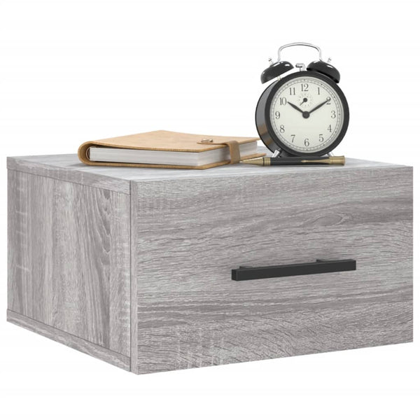 Wand Nachttische Grau Sonoma 2er-Set