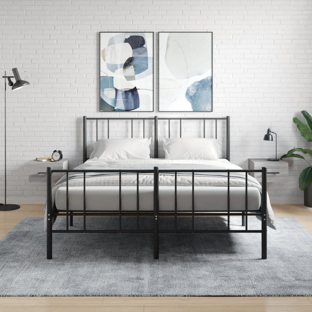 Wand Nachttische Grau Sonoma 2er-Set