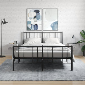 Wand Nachttische Grau Sonoma 2er-Set