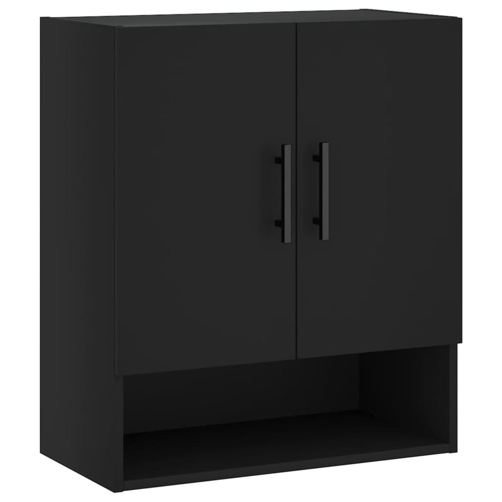Schwarzer Wandschrank 60x31x70 cm