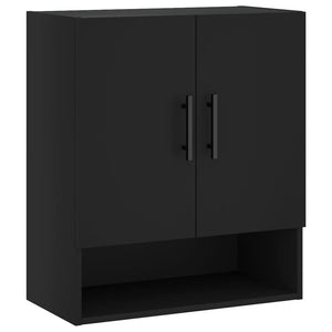 Schwarzer Wandschrank 60x31x70 cm
