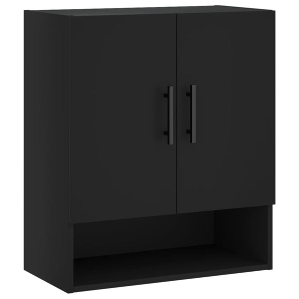 Schwarzer Wandschrank 60x31x70 cm
