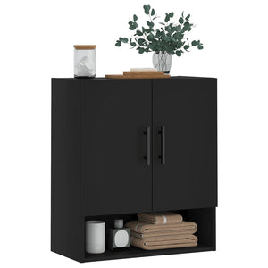 Schwarzer Wandschrank 60x31x70 cm